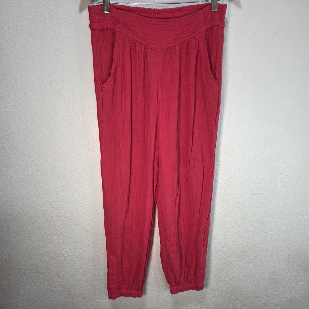 Anthropologie Saturday Sunday Size M  Pink Sweatpants Jogger Casual Pockets